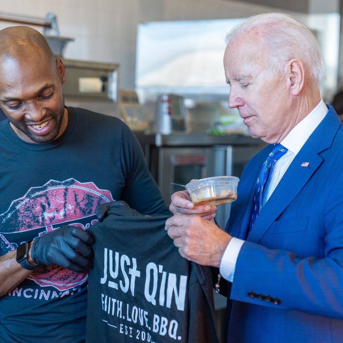 When the president stopped by