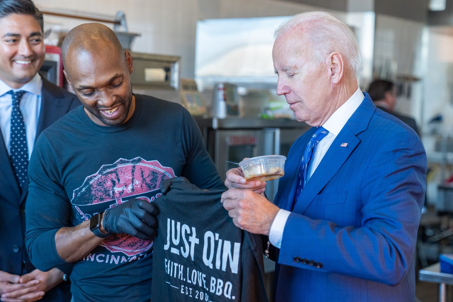 When the president stopped by
